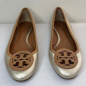 Tory Burch Gold Metallic Flats Size 7M